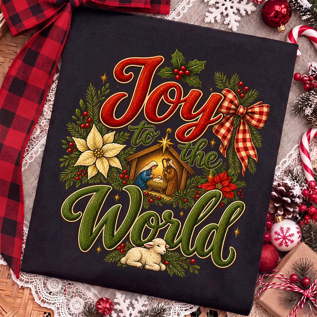 Joy to the World nativity scene Christian Christmas PNG design - image 9