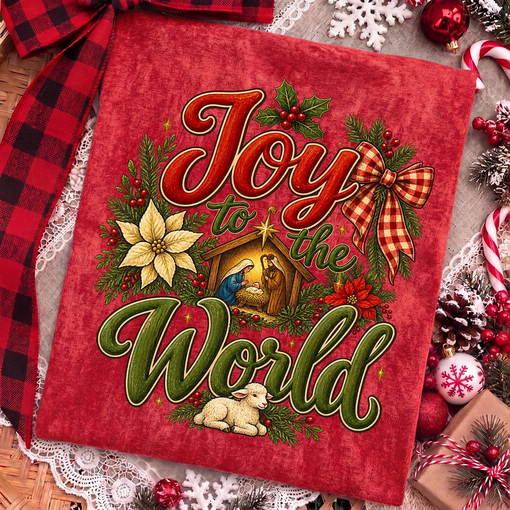 Joy to the World nativity scene Christian Christmas PNG design - image 7