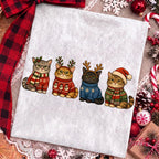Christmas cats in cozy sweaters PNG design - image 9